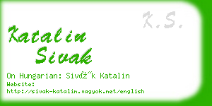 katalin sivak business card